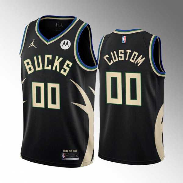 Men & Youth Customized Milwaukee Bucks Active Player Black Stitched Jersey